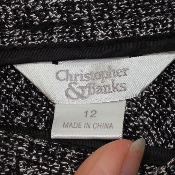 Chirstopher & Banks Womens Tweed Maxi Skirt Size 12 Flowy Academic Professional - Picture 4 of 8